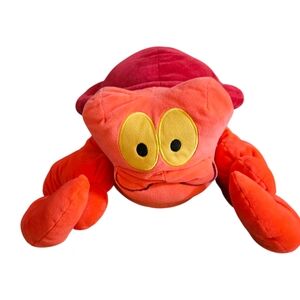 THE LITTLE MERMAID SEBASTIAN CRAB SOFT & CUDDLY PLUSH STUFFED ANIMAL  19"NWT